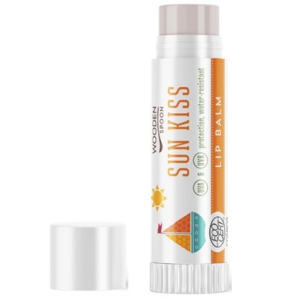 Balsam de buze cu protectie solara bio Sun Kiss 4.3g Wooden Spoon