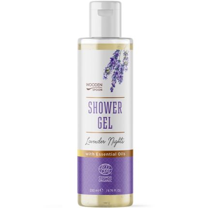 Gel de dus cu lavanda bio Lavender Nights 200ml Wooden Spoon