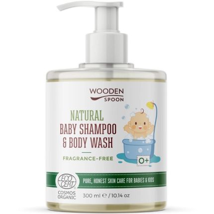 Sampon si gel dus bio fara parfum, pentru copii si bebelusi 300ml Wooden Spoon
