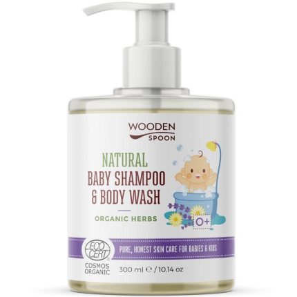 Sampon si gel dus bio pentru copii si bebelusi Organic Herbs 300ml Wooden Spoon