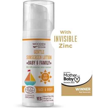 Lotiune protectie solara naturala SPF30, bio 50ml Wooden Spoon