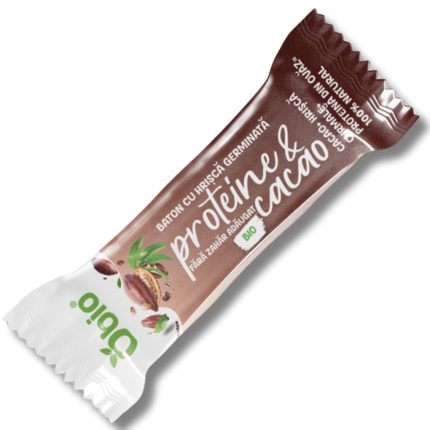 Baton cu hrisca germinata, proteine si cacao bio 35g Obio