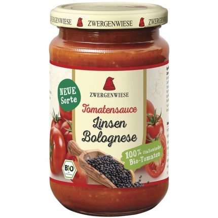 Sos Bolognese cu tomate si linte bio 340ml Zwergenwiese