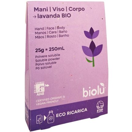 Sapun lichid cu lavanda bio, pudra refill 25g Biolu