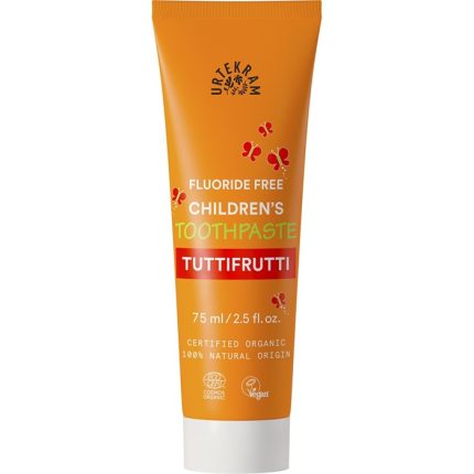 Pasta de dinti pentru copii cu fructe, fara fluor 75ml Urtekram