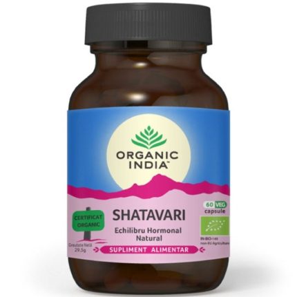 Shatavari pt echilibru hormonal natural, lactatie, fertilitate 60 capsule Organic India