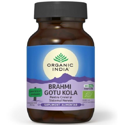 Brahmi Gotu Kola pt sanatatea Sistemul Nervos 60 caps Organic India