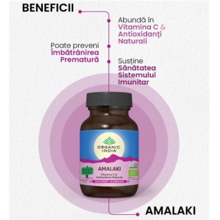 Amalaki, vitamina C si antioxidanti naturali 60 capsule Organic India