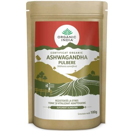 Ashwagandha pulbere bio, tonic si vitalizant adaptogenic 100g Organic India