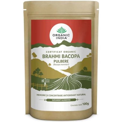 Brahmi bio, tonic cerebral, memorie si concentrare 100g Organic India