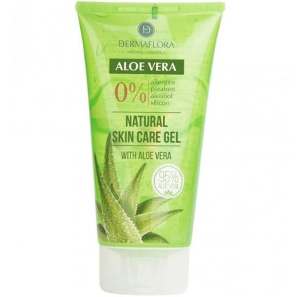 Gel pur de aloe vera, calmant, hidratant, piele sensibila, iritata, arsuri solare, intepaturi insecte 150ml Dermaflora