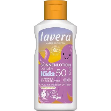 Lotiune protectie solara pt copii SPF50, cu unt de shea bio și vitamina E 100ml Lavera