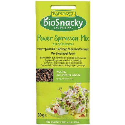 Mix de seminte Power pentru germinat bio 30g BioSnacky Rapunzel