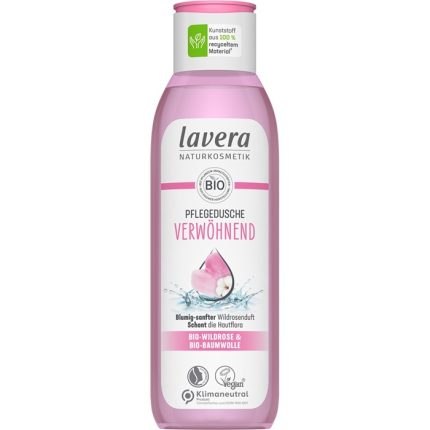 Gel de dus cu trandafir salbatic si bumbac bio 250ml Lavera