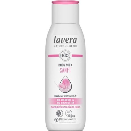 Lapte de corp cu trandafir salbatic si unt de shea bio 200ml Lavera