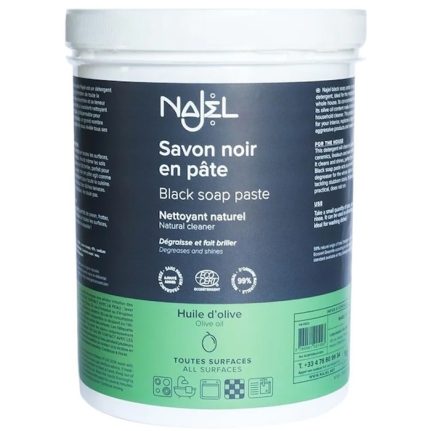Sapun negru vegetal, pasta concentrata, degresant natural universal 1kg Najel