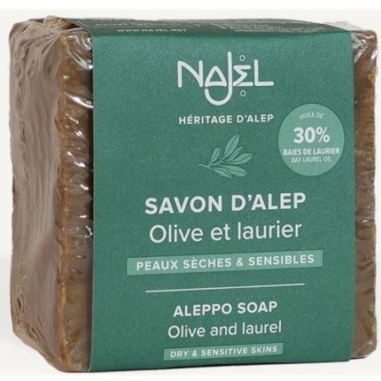 Sapun de Alep cu 30% ulei de dafin, natural 170g Najel