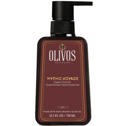 Gel de dus Mythic Voyage cu ulei de masline si parfum proaspat de ocean si plante verzi 750ml Olivos