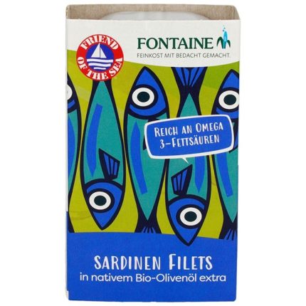Sardine fara oase in ulei de masline bio 120g Fontaine