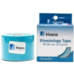 Bandaj kinesio elastic adeziv cu turmalina, rola bleu 5m Irisana