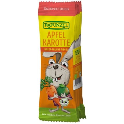 Baton bio cu ovaz, mere si morcovi pentru copii +3 ani, 4x23g Rapunzel