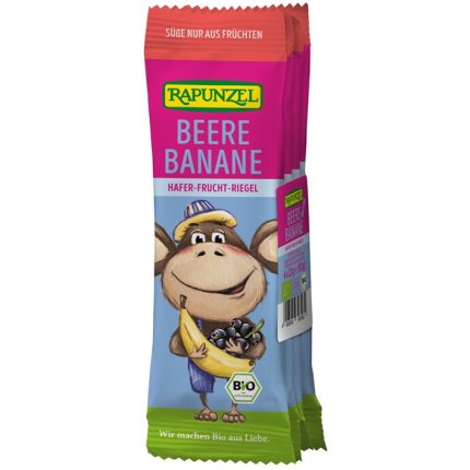 Baton bio cu ovaz, fructe de padure si banane pt copii +3 ani, 4x23g Rapunzel