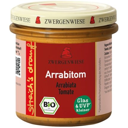 Crema tartinabila Arrabiata si tomate bio, fara gluten 135g Zwergenwiese