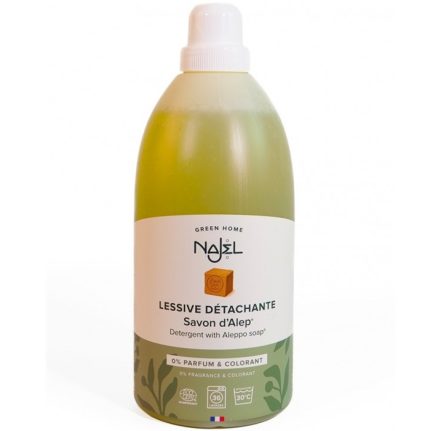 Detergent ecologic pentru rufe cu sapun de Alep, fara parfum 2L Najel