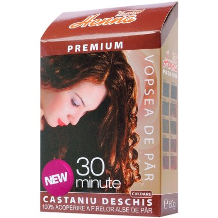 Vopsea de par cu henna Castaniu deschis 60g Henna Sonia