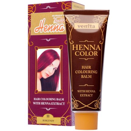 Balsam colorant Henna Sonia Nr 11 Rosu Burgundy 75g Kian Cosmetics