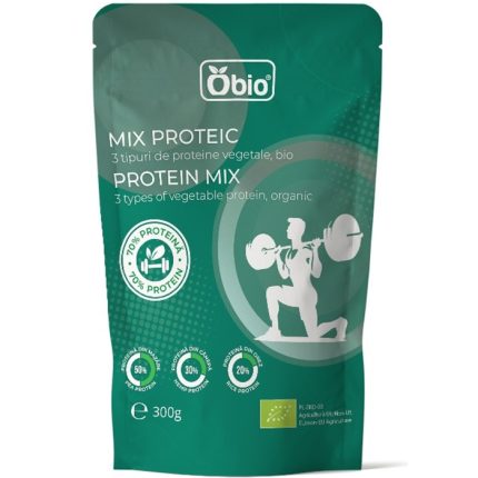 Mix proteic din mazare, canepa, orez bio 300g Obio